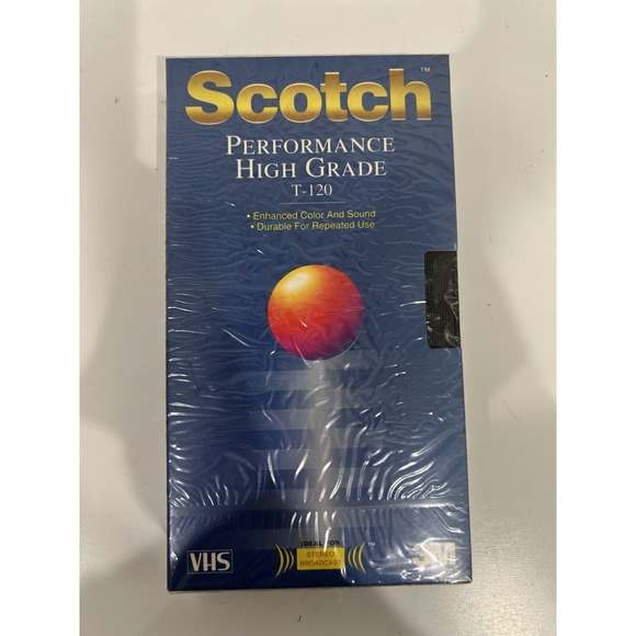 Scotch Performance High Grade T-120‎ VHS Tape (New & Sealed) - Picture 1 of 2